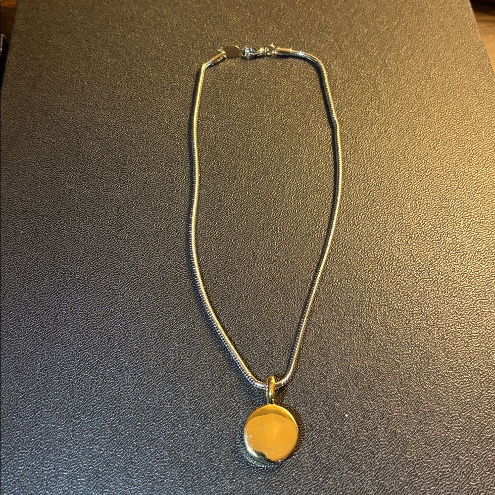 Liz Claiborne Gold and Silver Pendant Necklace
